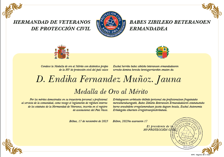Titulo medalla mérito